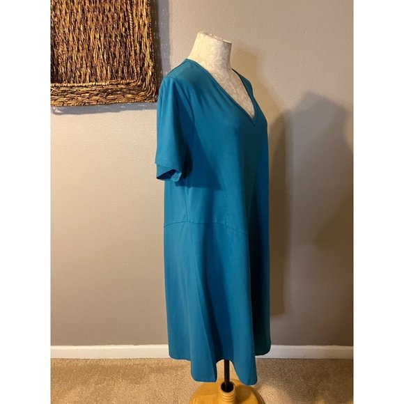 Soft Surroundings Dress 1X Short Sleeve Cotton Modal Stretch Washable NEW - Picture 5 of 10